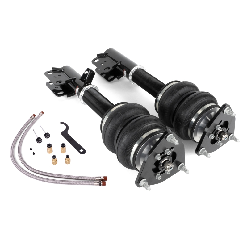 Ford Mustang Air Suspension Front Kit - Air Lift - Progressive-rate, Double-bellows, Adjustable - Silver - `15-`23